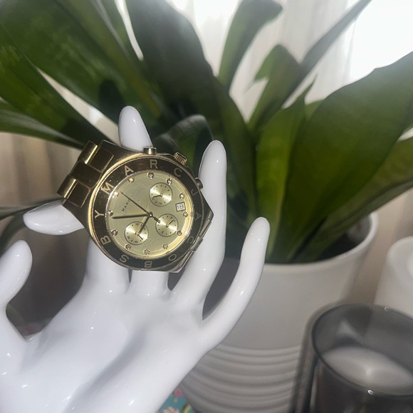 Marc by Marc Jacobs Blade Chronograph Watch Women Gold Tone - Picture 7 of 8